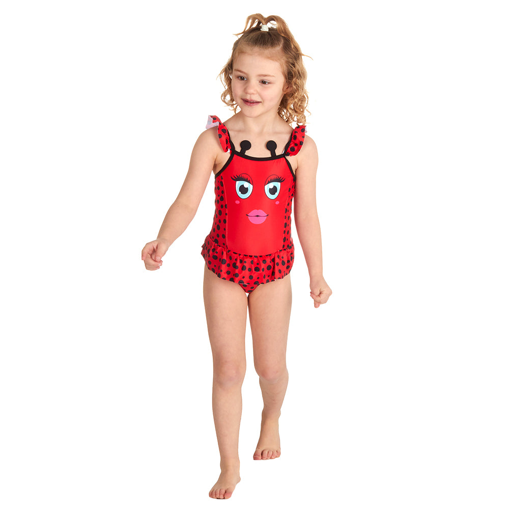 Infant Girls Ladybug One Piece Swimsuit