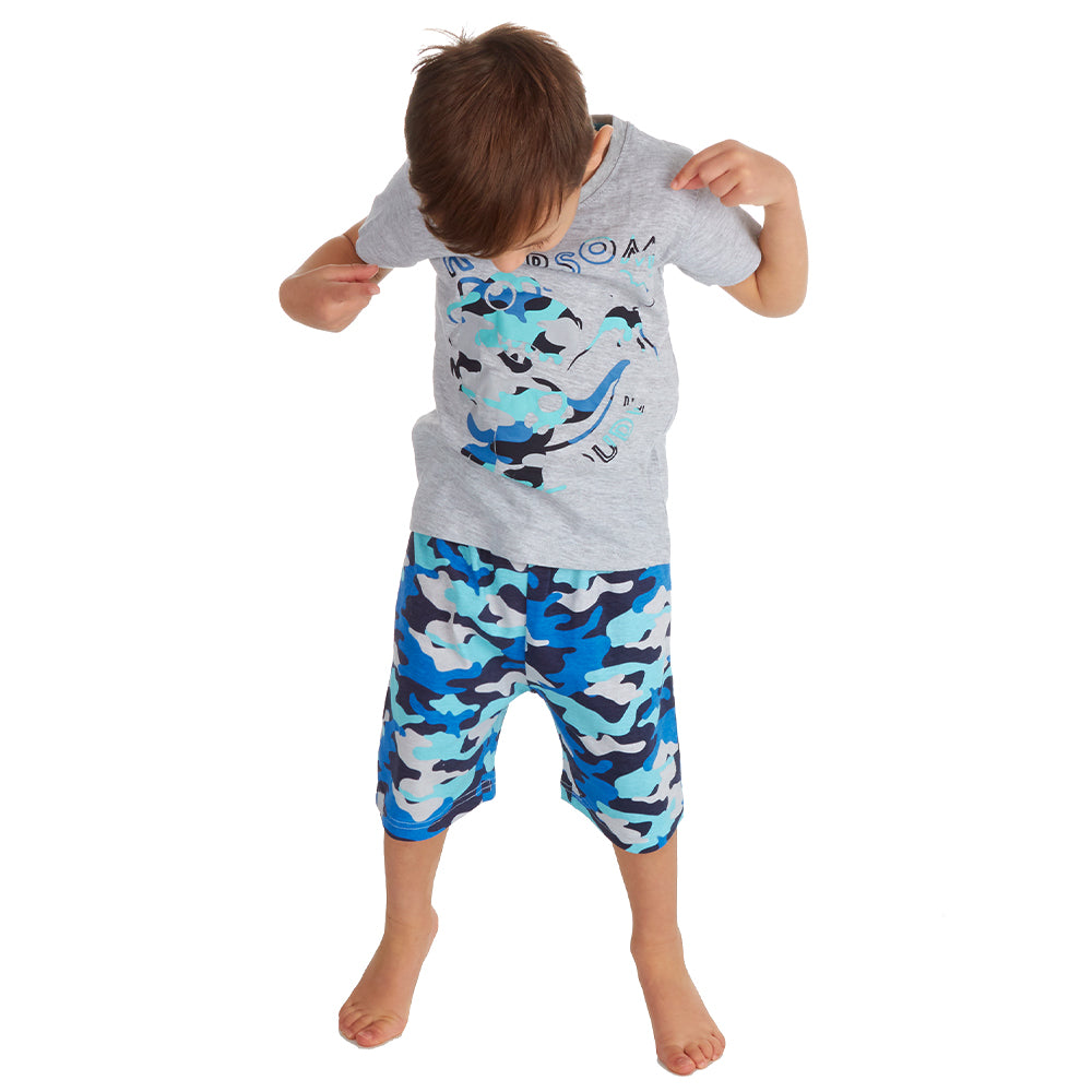 Infant Boys Grey Roar Short Pyjama Set