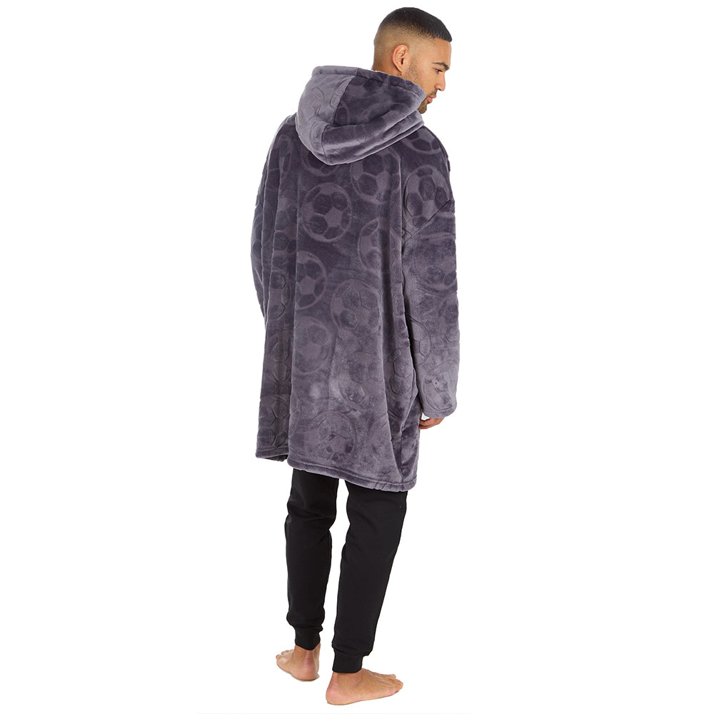 Mens Football Embossed Blanket Hoodie