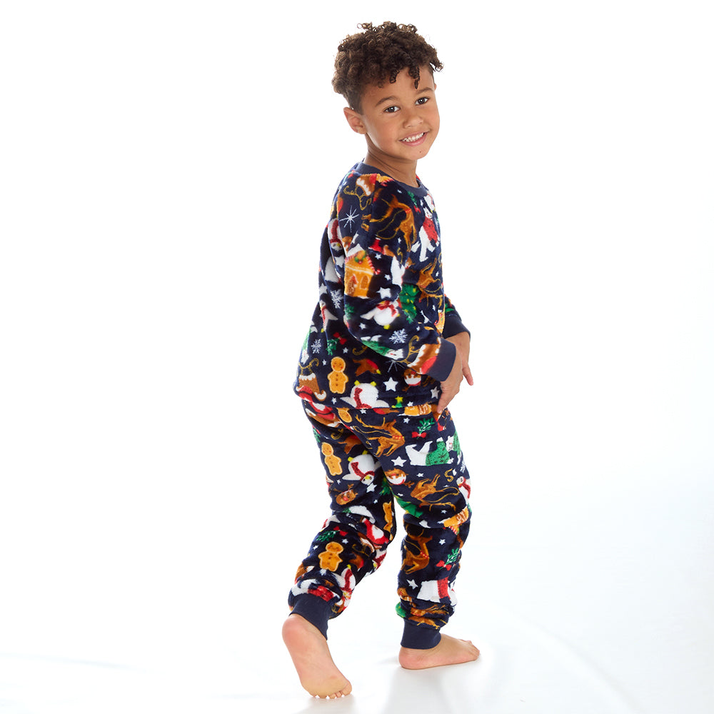 Boys Christmas Fleece Pyjama Set