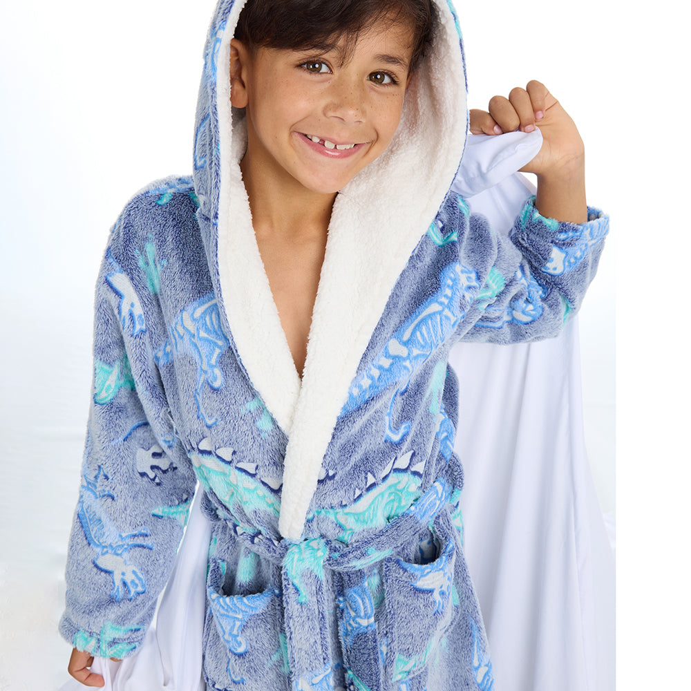 Kids Boys Glow in the Dark Dressing Gown
