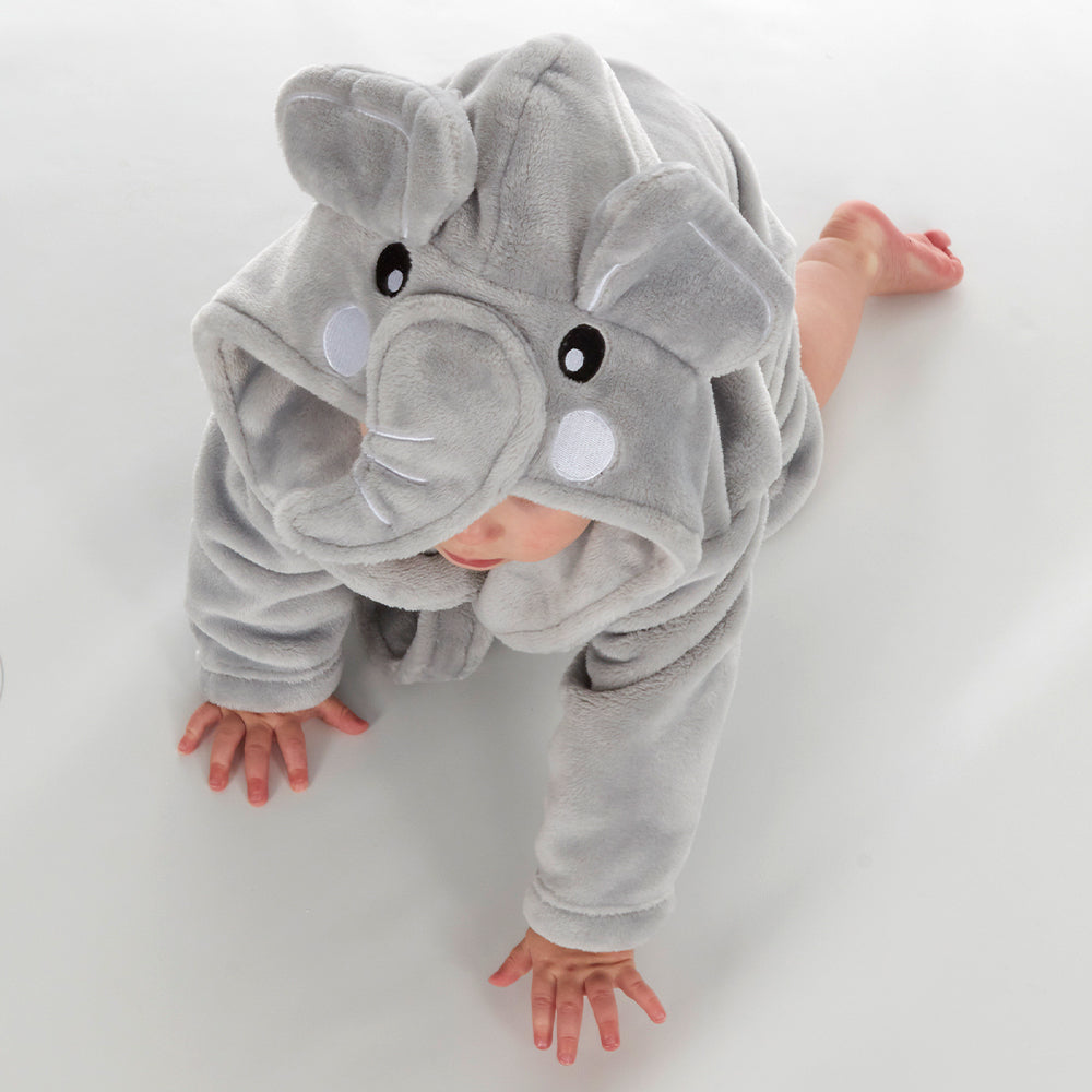 Personalised Baby Elephant Fleece Dressing Gown