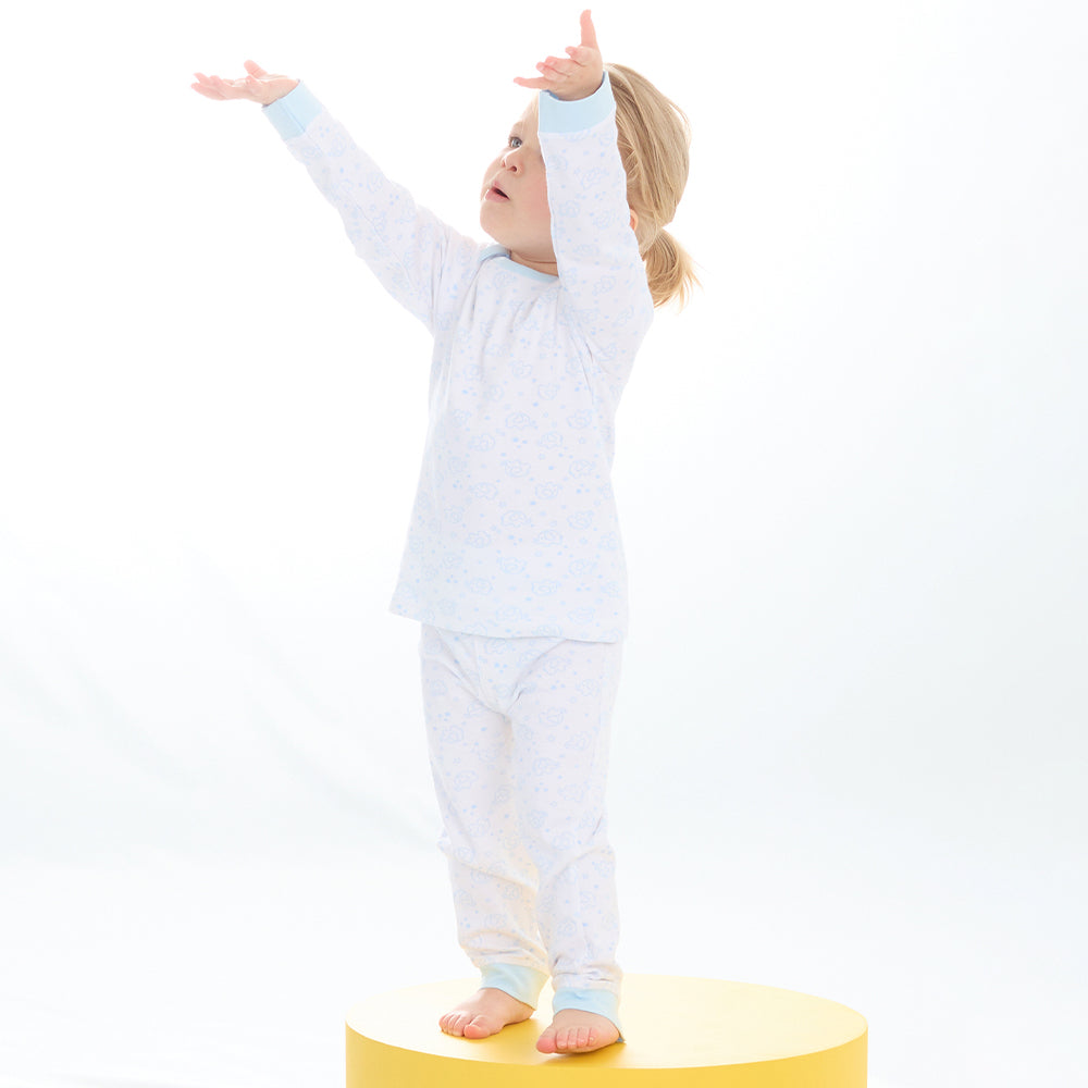 Baby Blue Elephant Cotton Pyjama Set