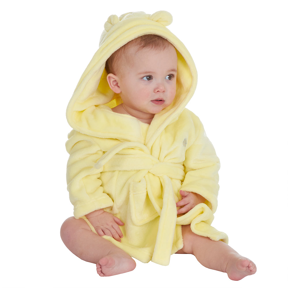 Baby Lemon Bear Ears Dressing Gown