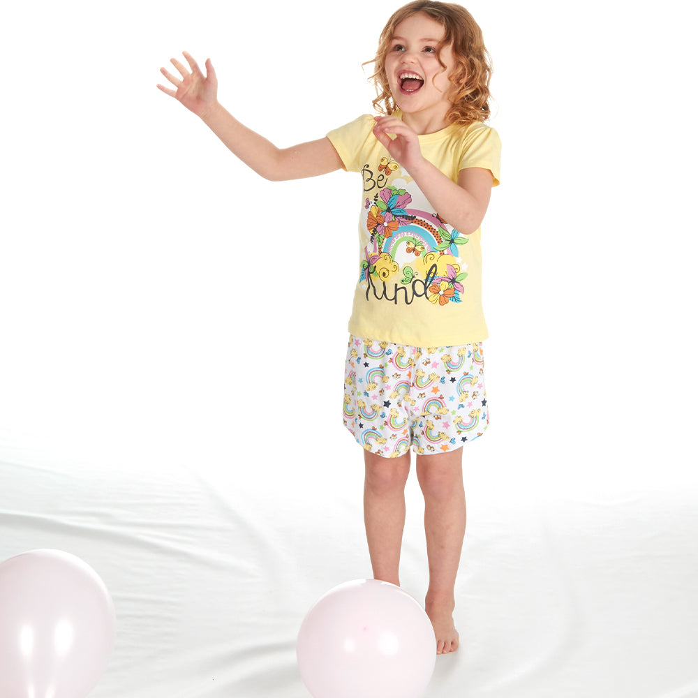 Baby Girls Rainbow Short Pyjama Set