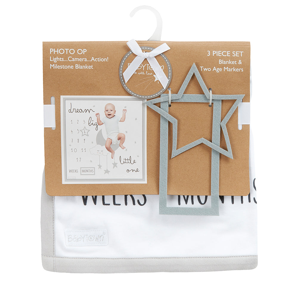 Baby Photo Milestone Blanket