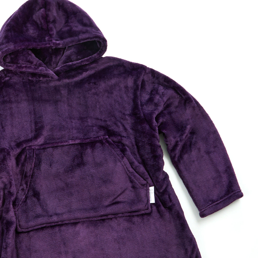 Girls Shimmer Plum Blanket Hoodie