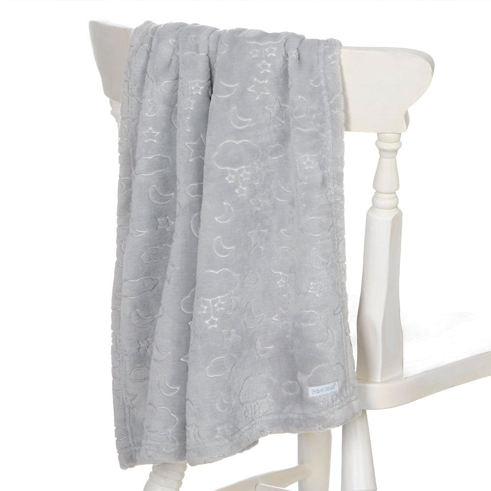 Baby Celestial Grey Plush Blanket