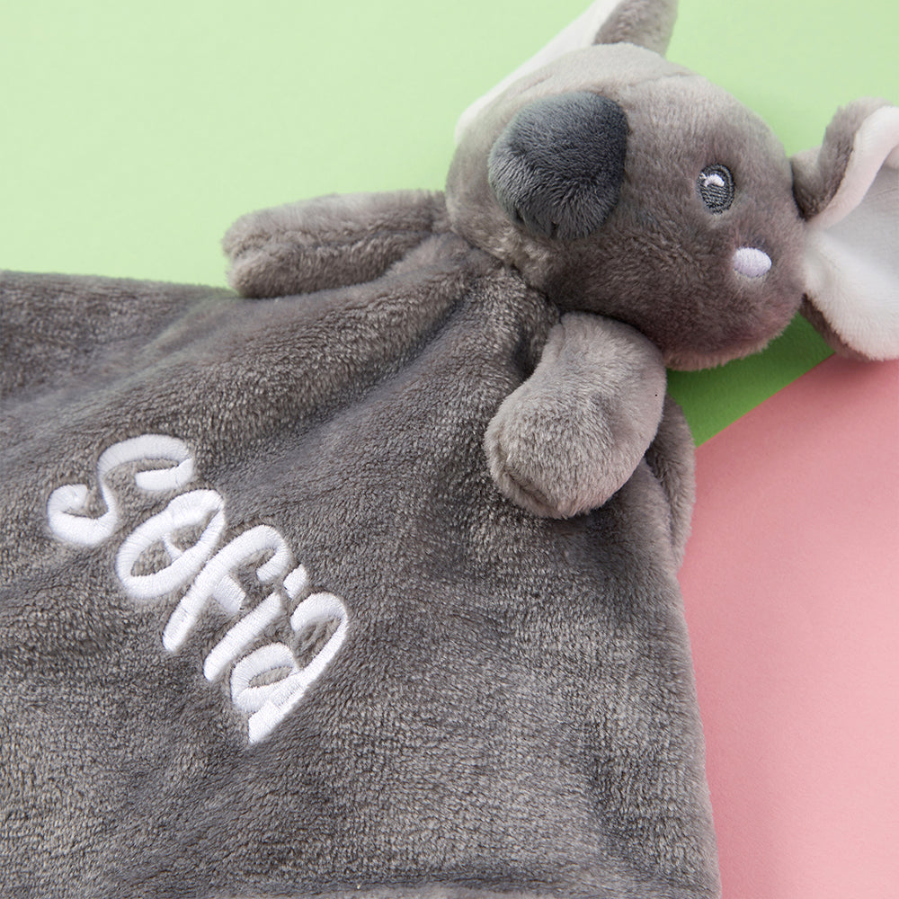 Personalised Baby Grey Koala Comforter