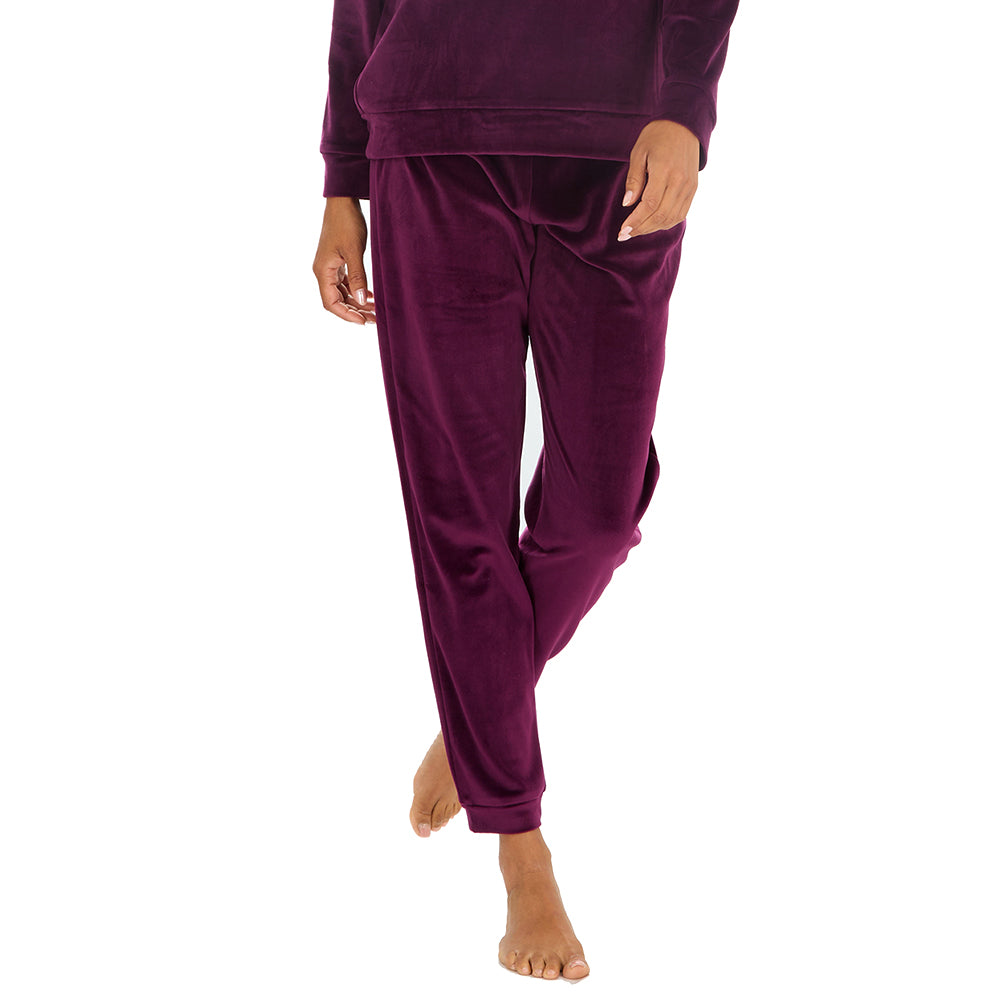 Ladies Plum Hooded Lounge Set