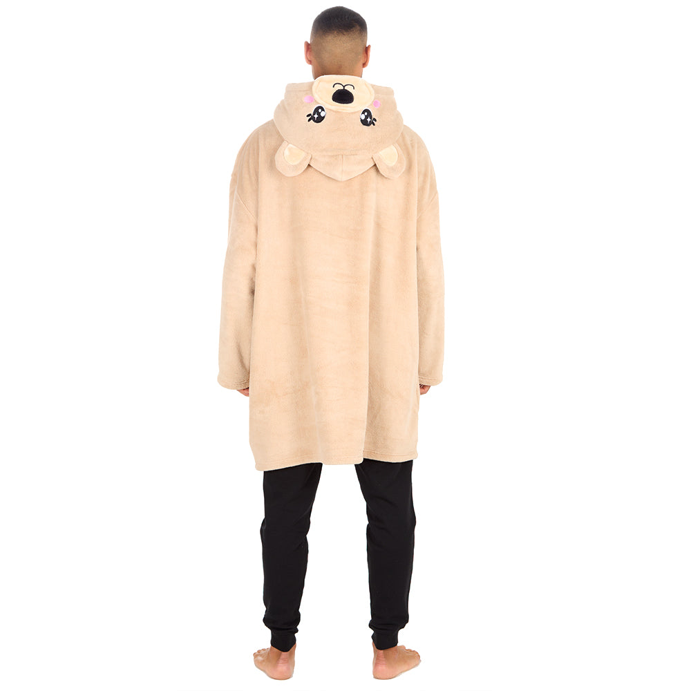 Mens Teddy Bear Blanket Hoodie