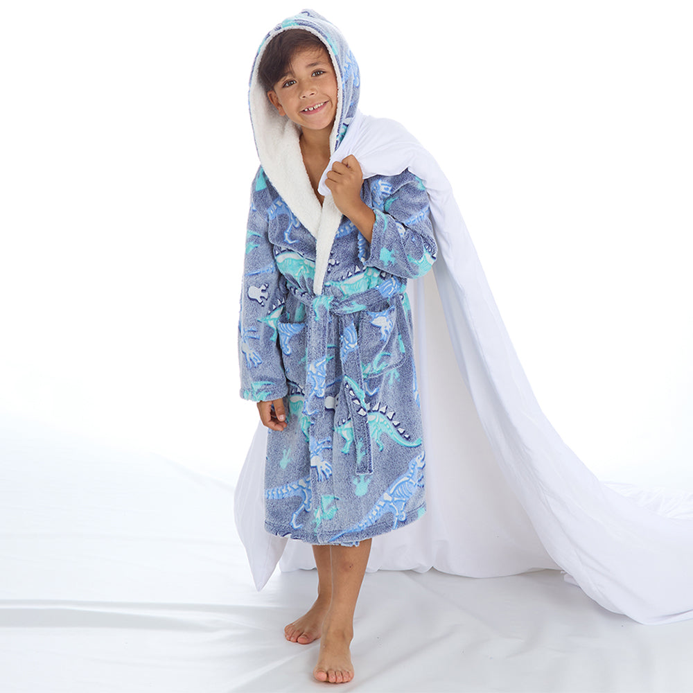 Kids Boys Glow in the Dark Dressing Gown