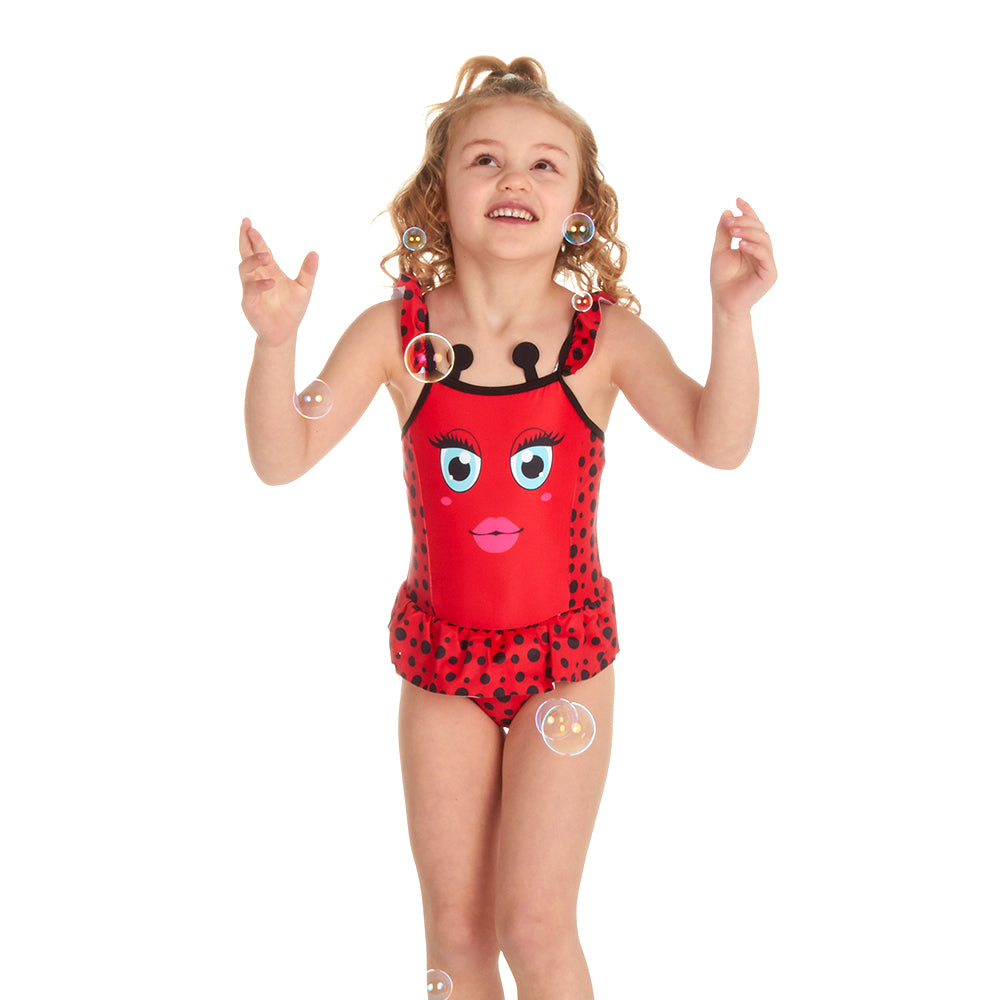 Infant Girls Ladybug One Piece Swimsuit