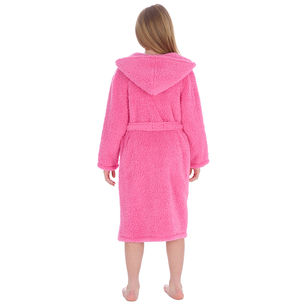 Girls Bubblegum Teddy Fleece Dressing Gown