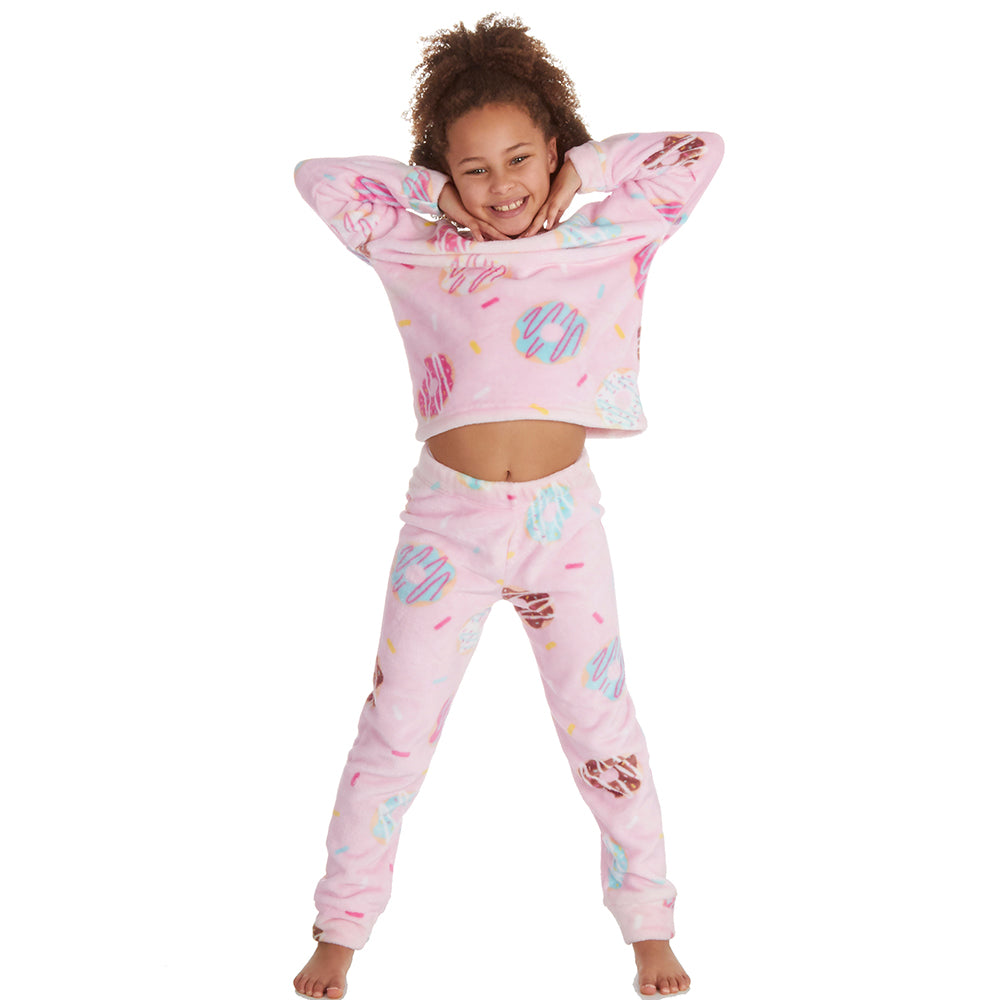 Girls Donuts Pink Pyjama Set