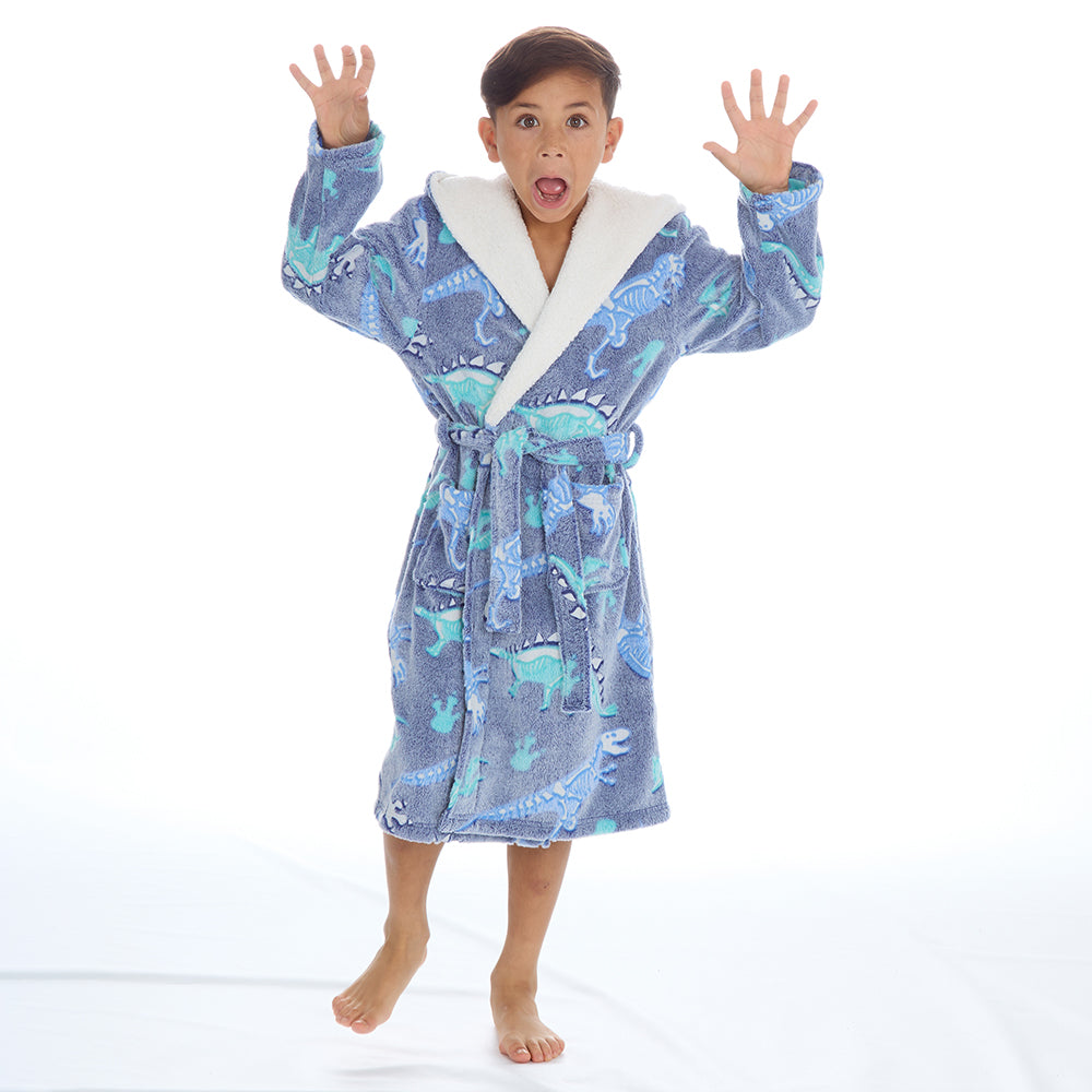 Kids Boys Glow in the Dark Dressing Gown