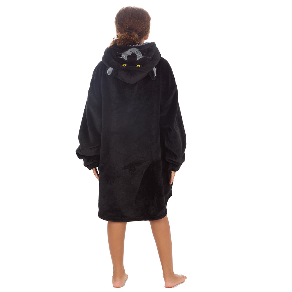 Girls Panther Blanket Hoodie