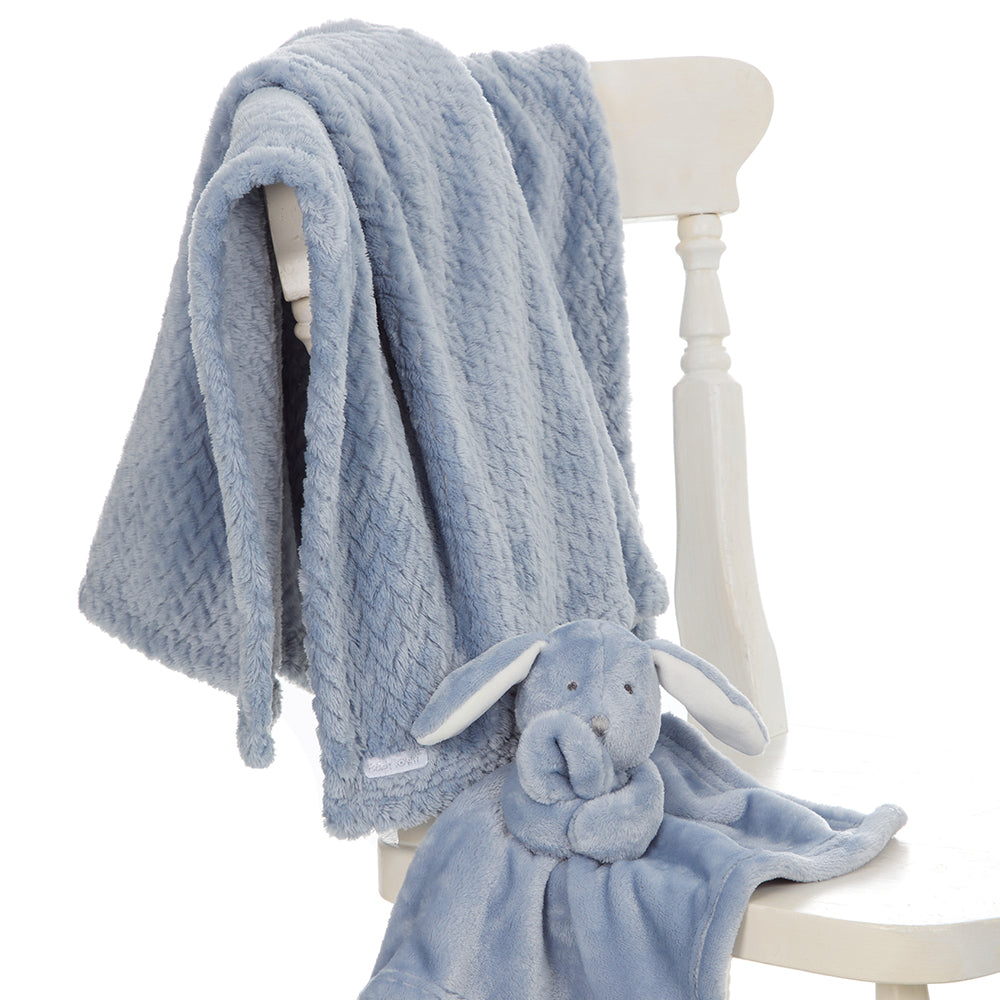 Baby Toddlers Dusky Blue Fluffy Blanket