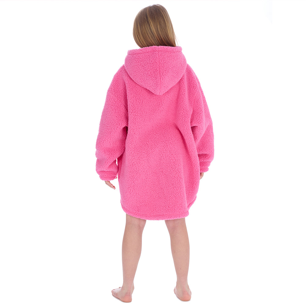 Girls Bubblegum Teddy Fleece Blanket Hoodie