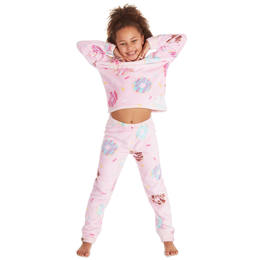Girls Donuts Pink Pyjama Set