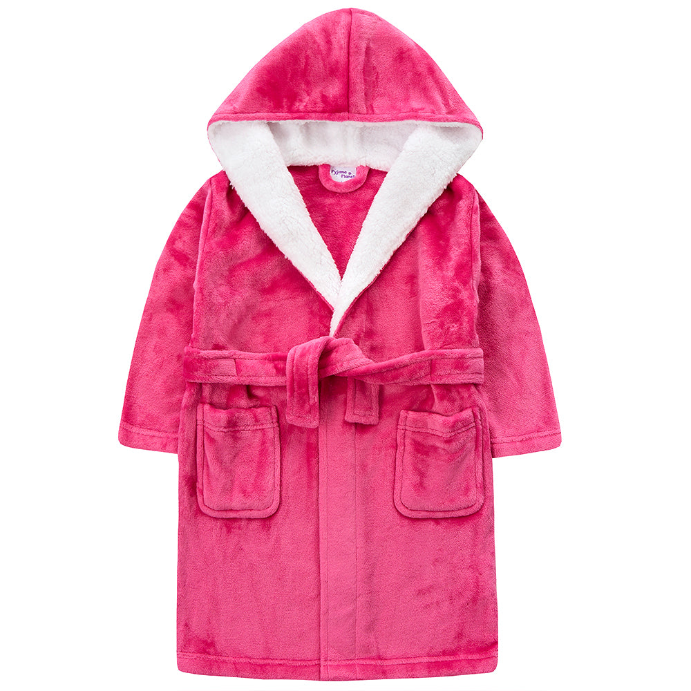 Kids Girls Hot Pink Dressing Gown