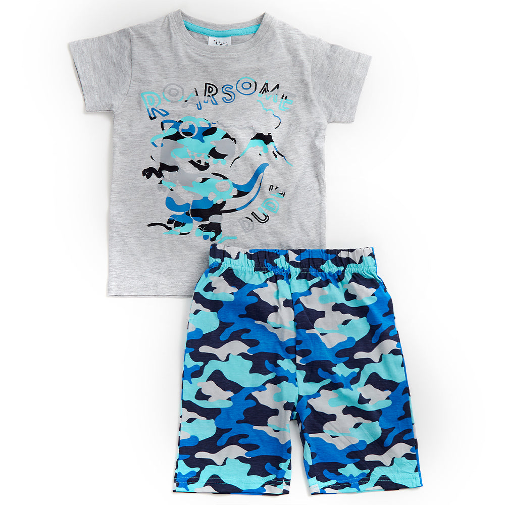 Infant Boys Grey Roar Short Pyjama Set