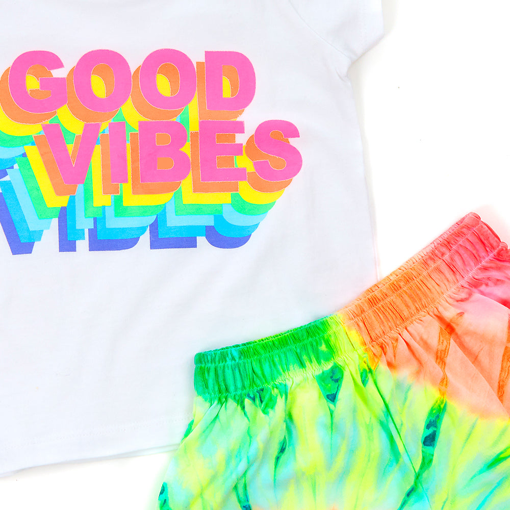 Infant Girls Good Vibes Short Pyjama Set