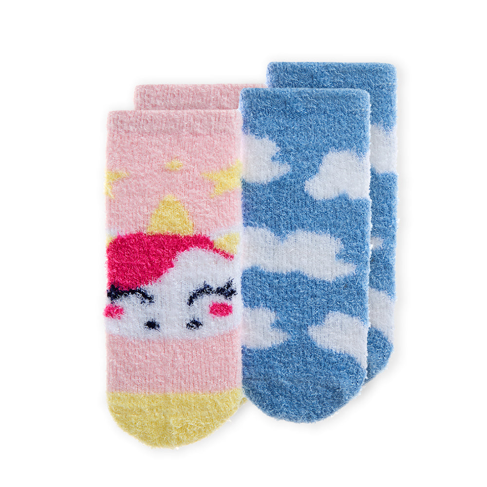 Baby 2 Pairs Unicorn Bed Socks
