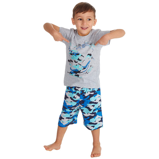 Infant Boys Grey Roar Short Pyjama Set