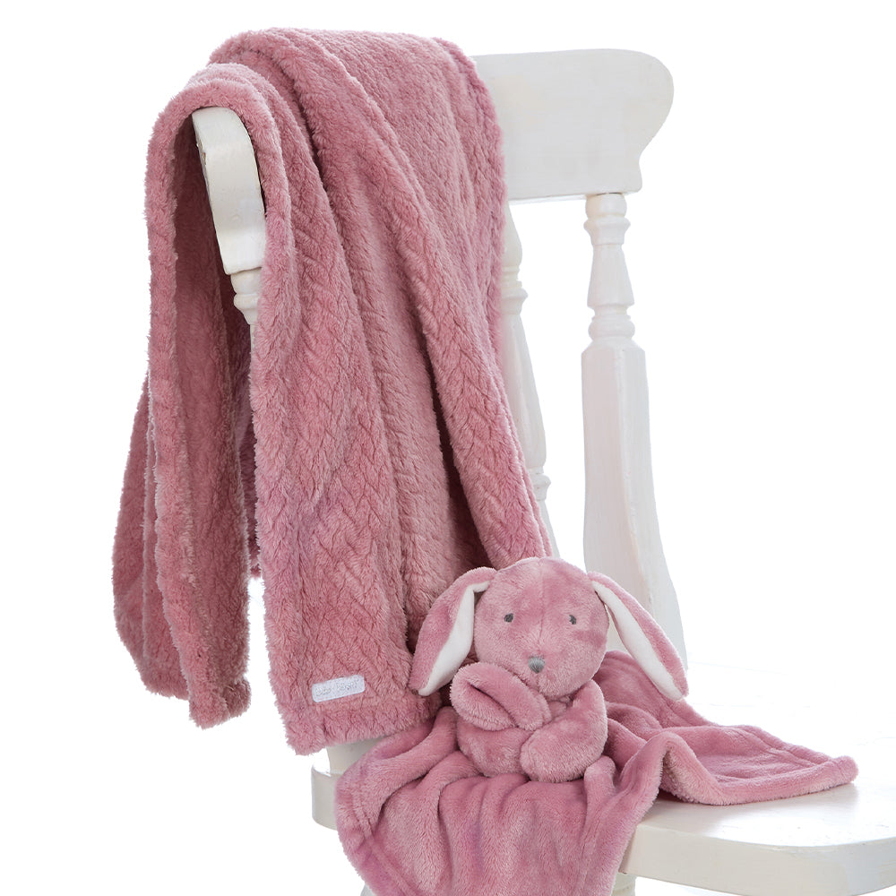 Baby Toddlers Dusky Pink Fluffy Blanket