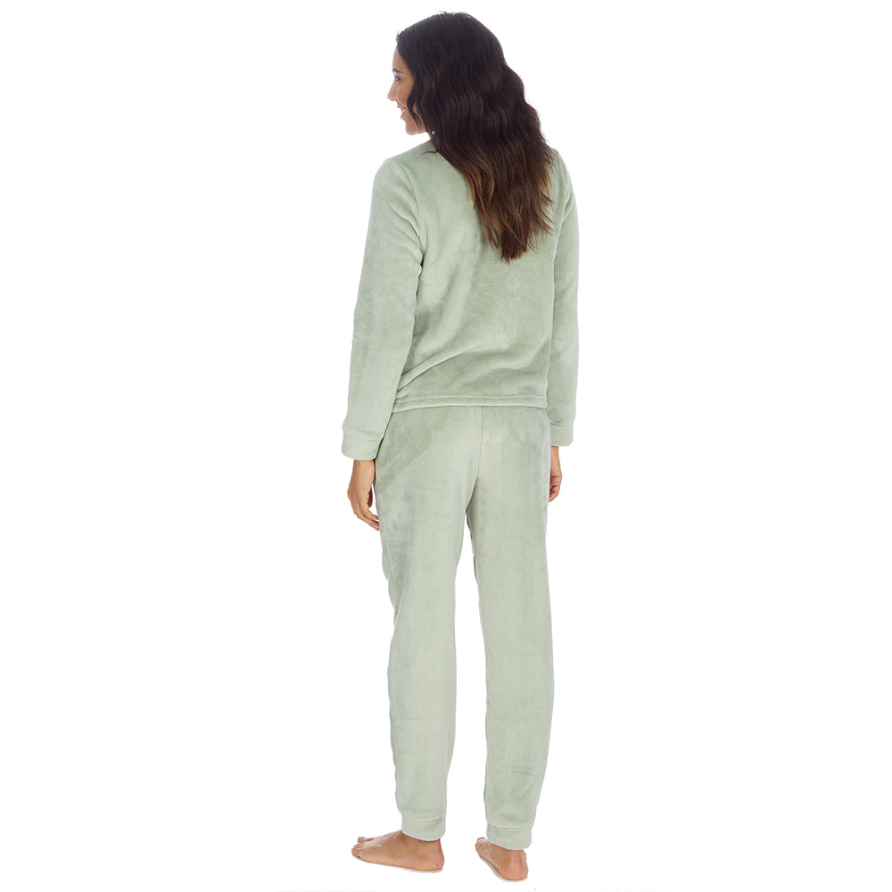 Ladies Sage Fleece Pyjama Set