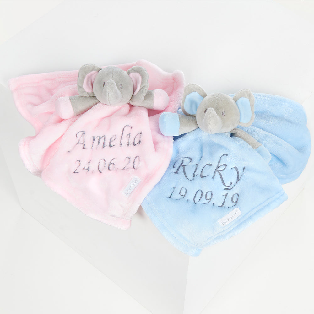 Personalised Baby Pink Elephant Comforter