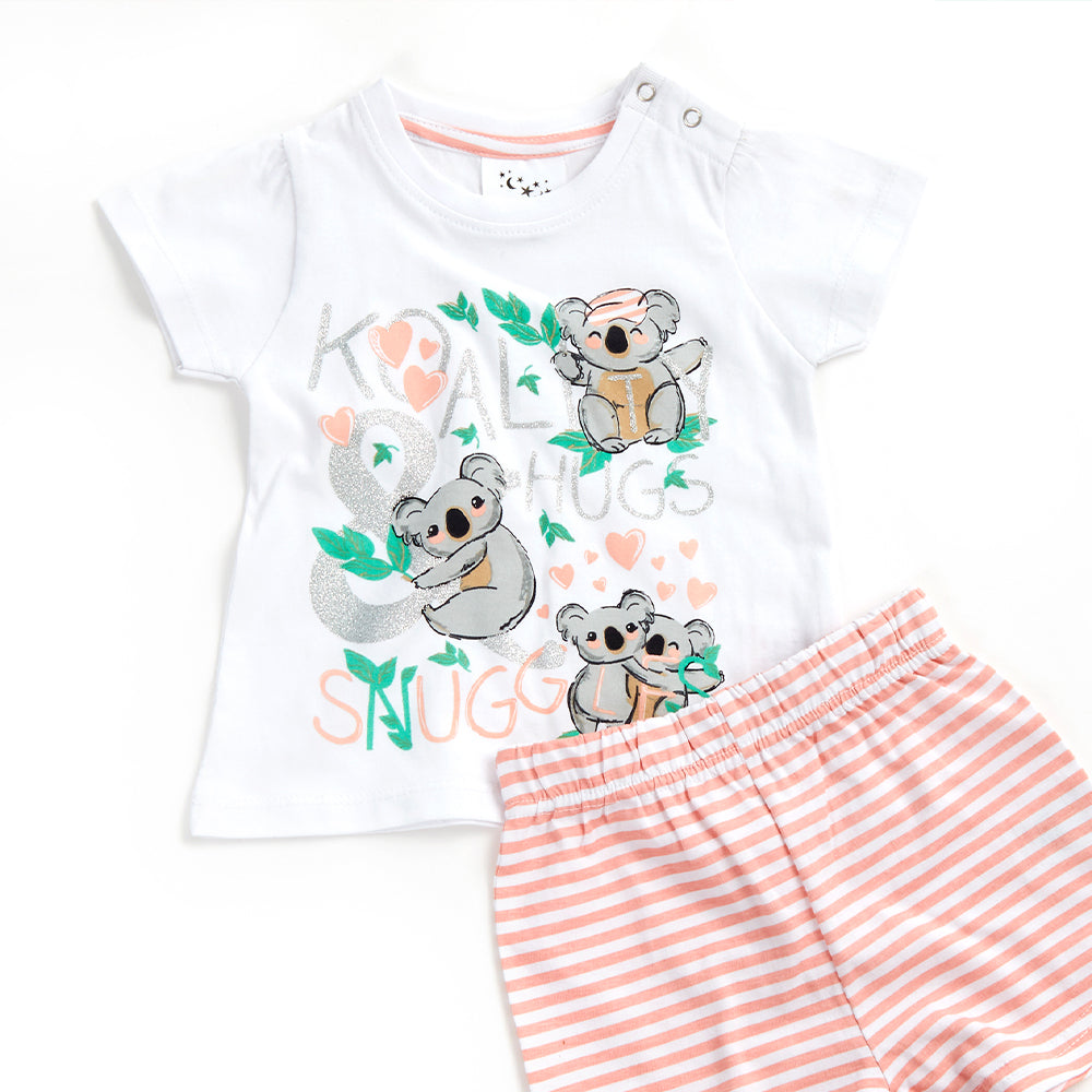 Baby Girls Koala Short Pyjama Set