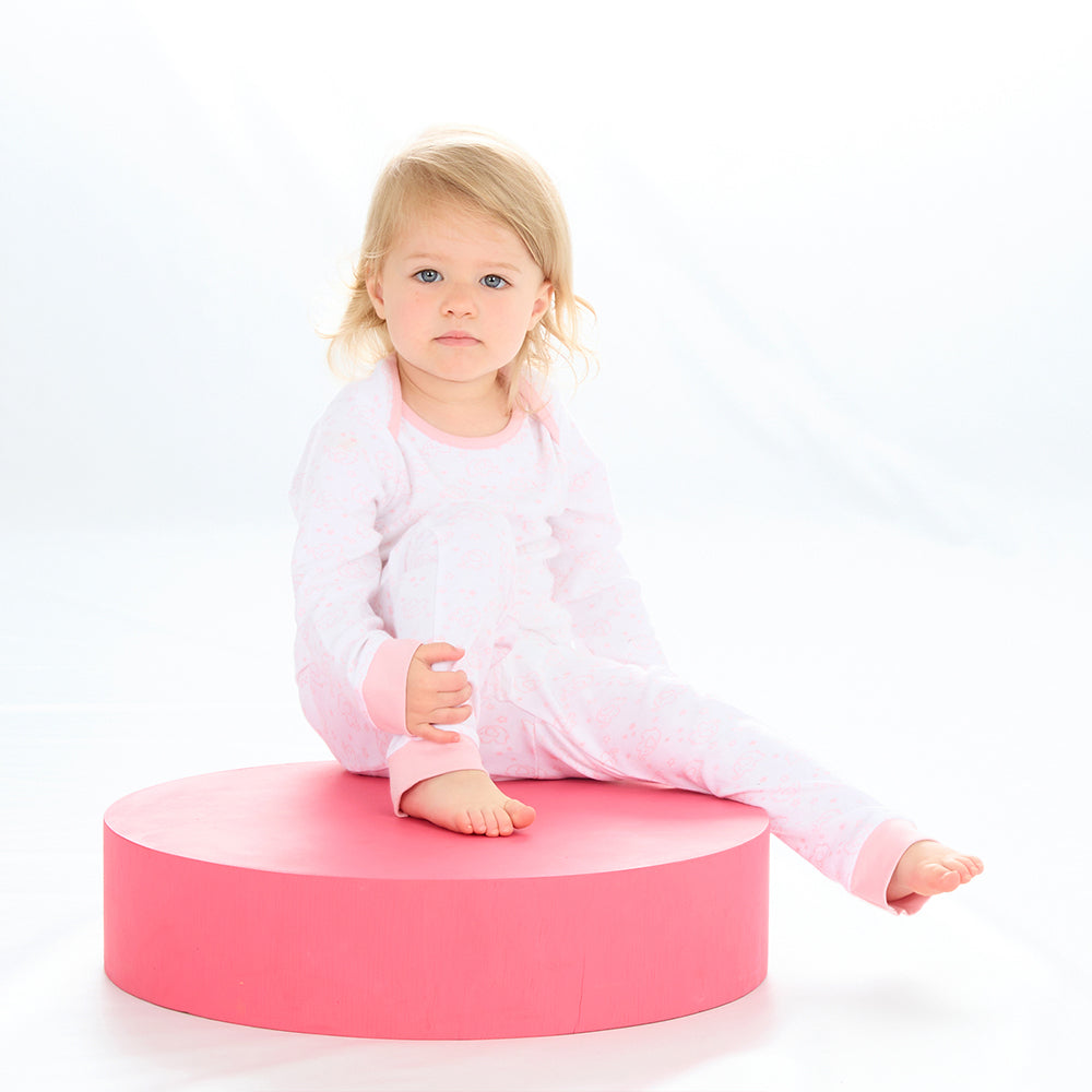 Baby Pink Elephant Cotton Pyjama Set