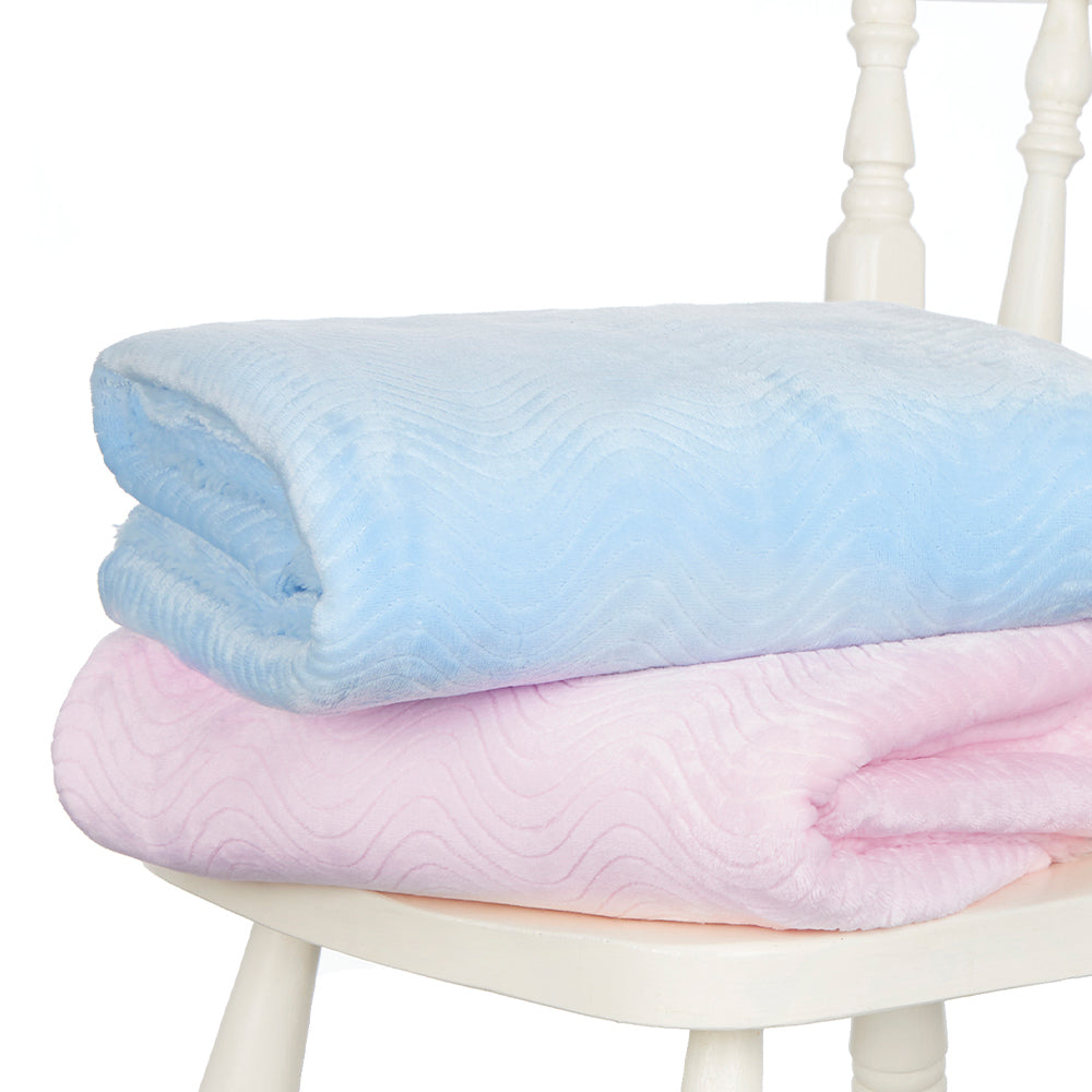 Baby Blue Reversible Sherpa Blanket