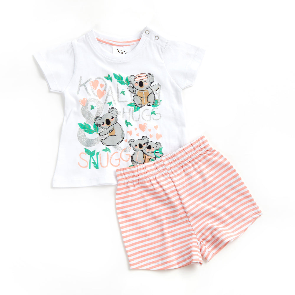 Baby Girls Koala Short Pyjama Set