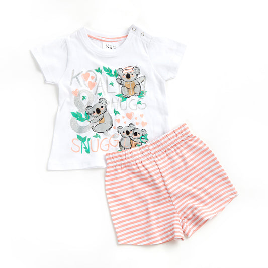 Baby Girls Koala Short Pyjama Set