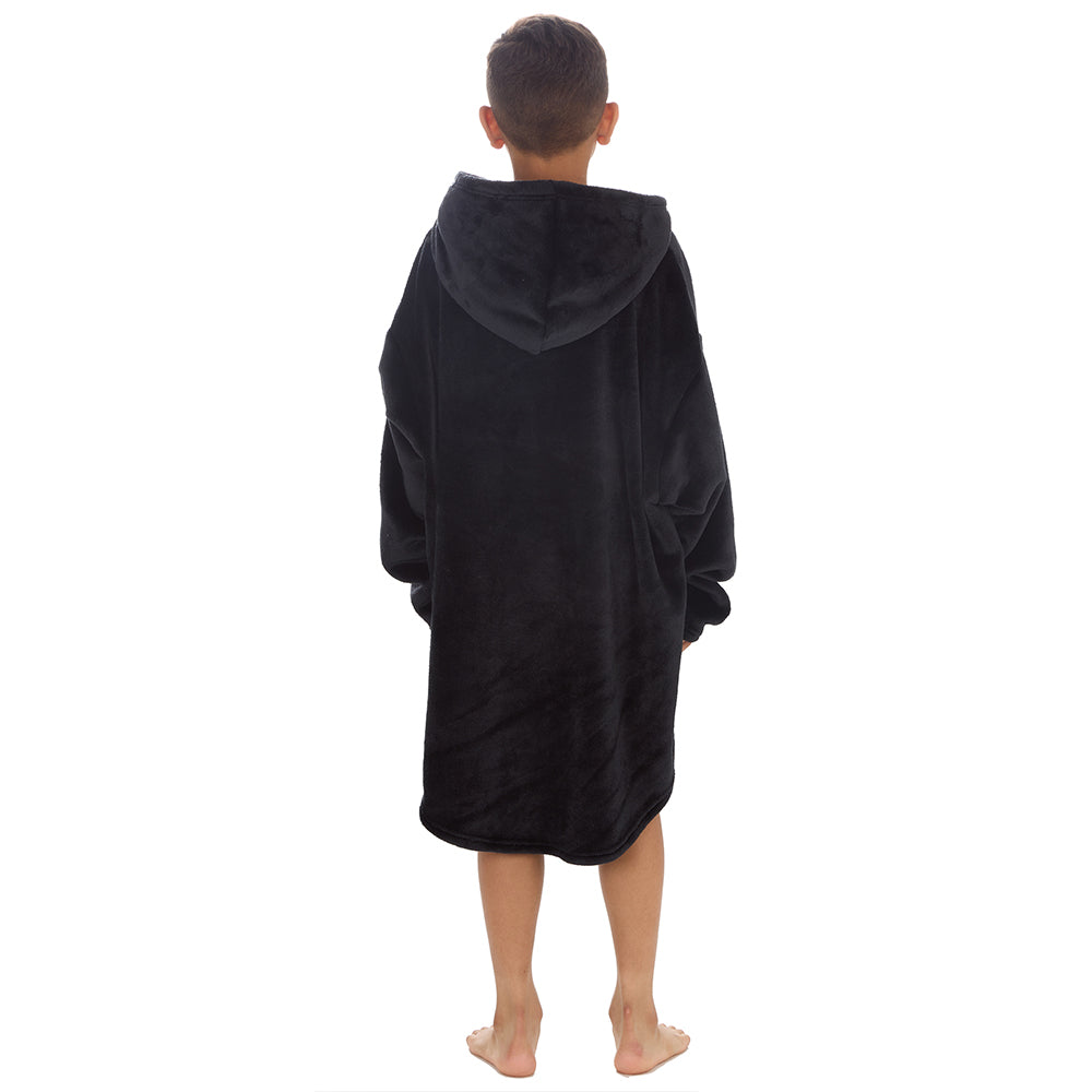 Boys Shimmer Black Blanket Hoodie