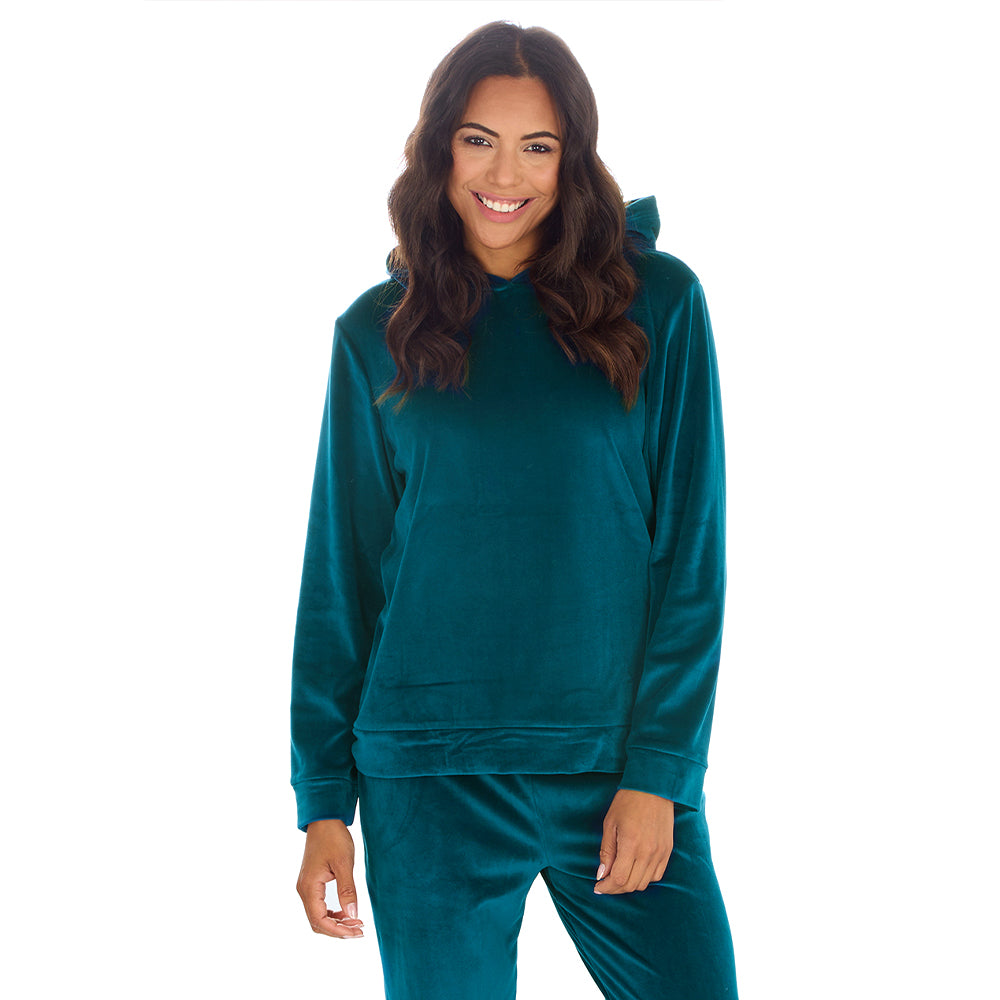 Ladies Teal Hooded Lounge Set