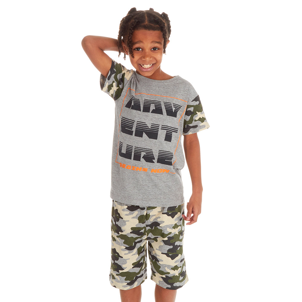 Boys Camouflage Short Pyjama Set