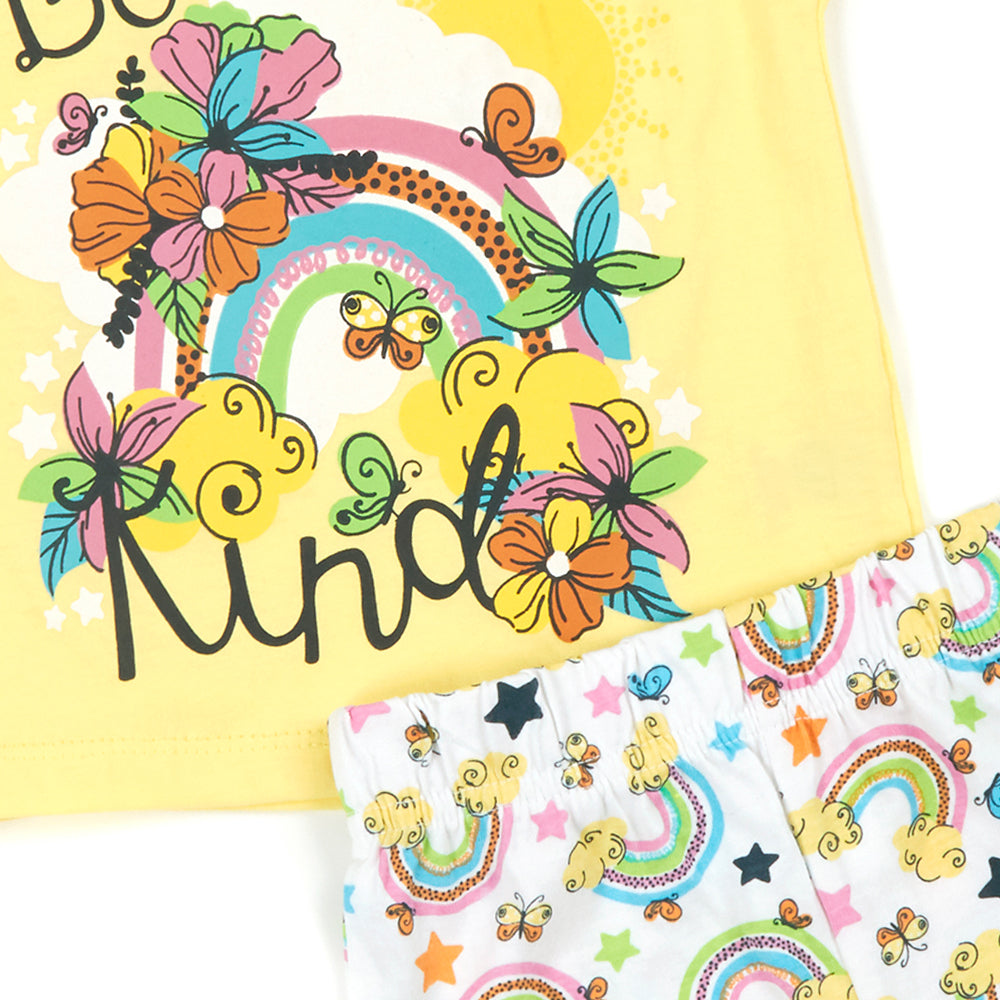 Baby Girls Rainbow Short Pyjama Set