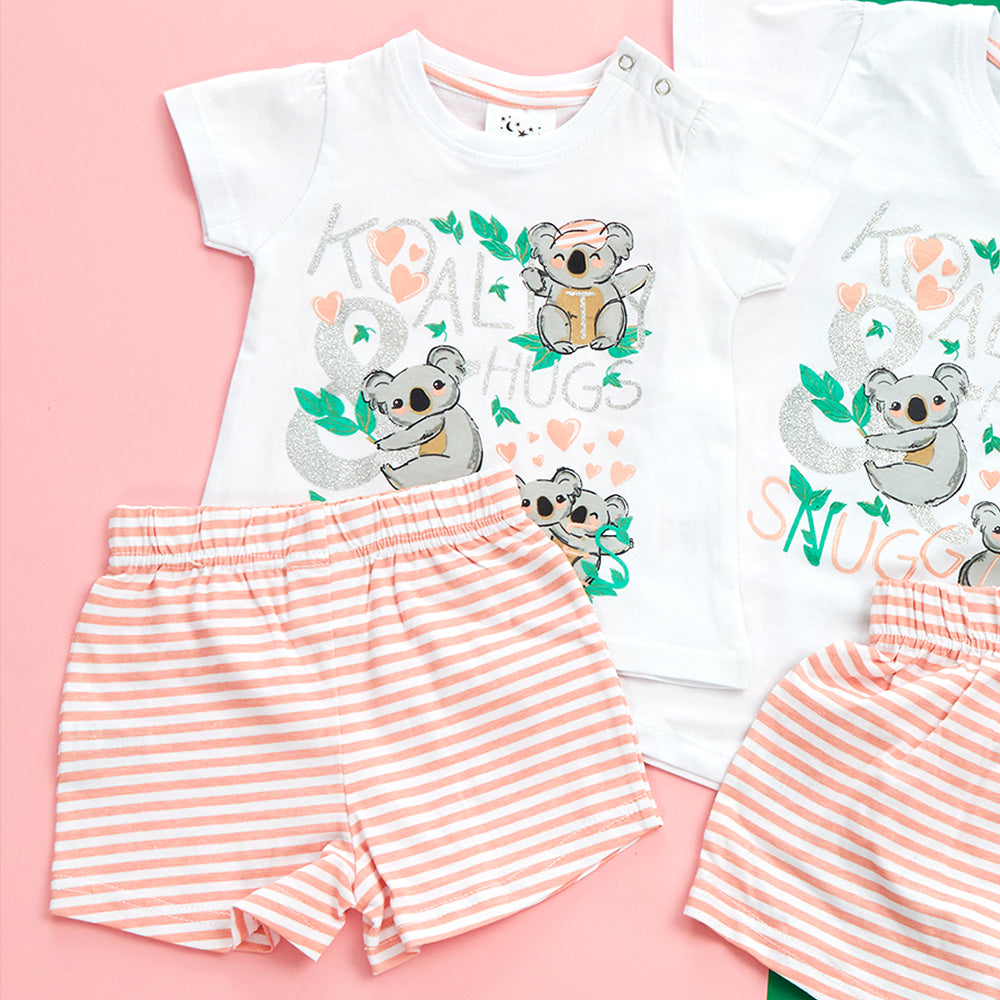 Baby Girls Koala Short Pyjama Set