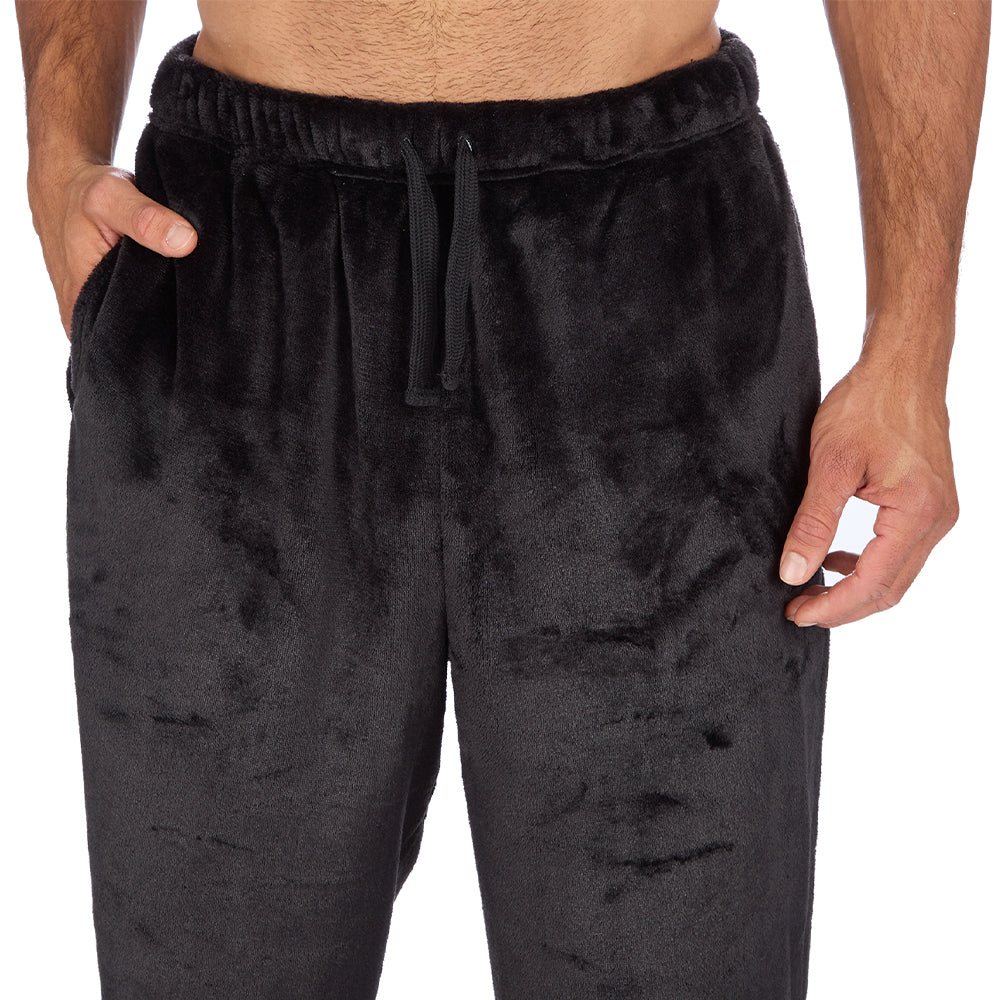 Mens Raglan Black Fleece Pyjama Set