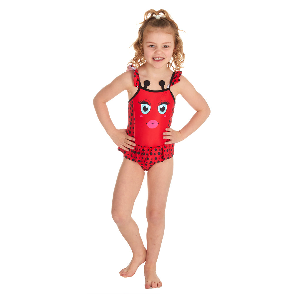 Infant Girls Ladybug One Piece Swimsuit