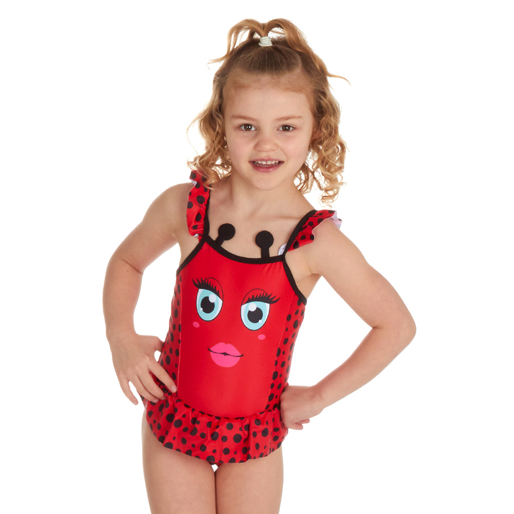 Infant Girls Ladybug One Piece Swimsuit