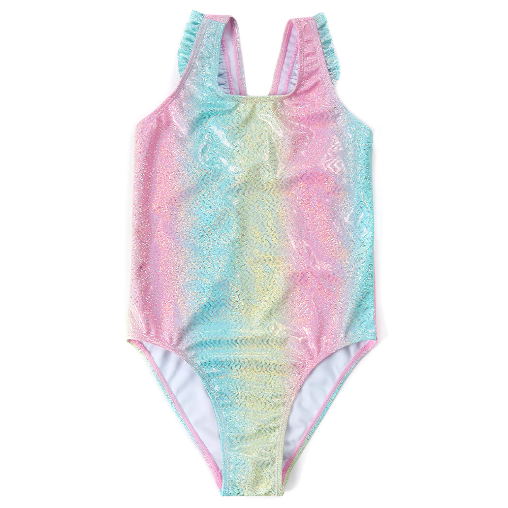 Kids Girls Rainbow One Piece Swimsuit