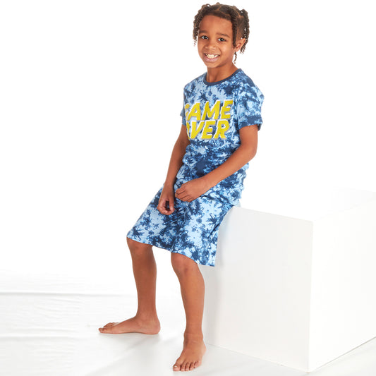 Boys Gamer Tie Dye Short Pyjama Set