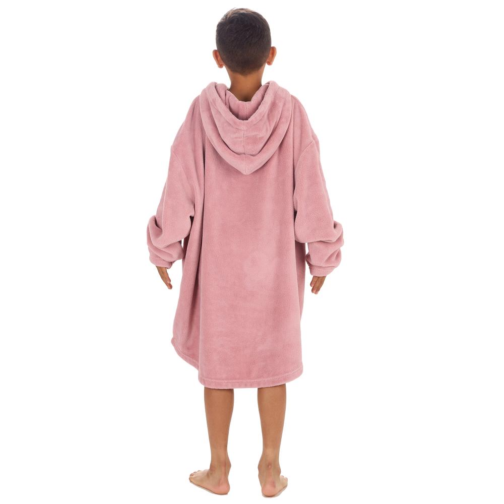 Boys Blush Coral Fleece Blanket Hoodie
