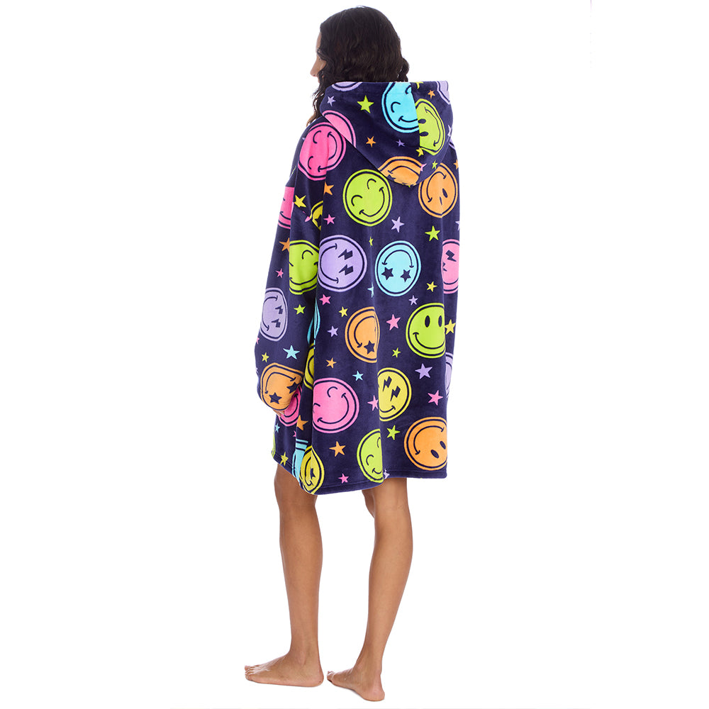 Ladies Smiley Blanket Hoodie