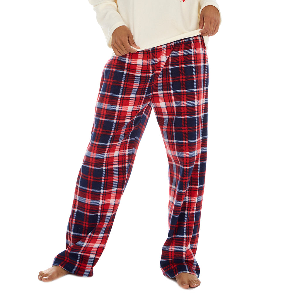 Ladies Reindeer Microfleece Pyjama Set